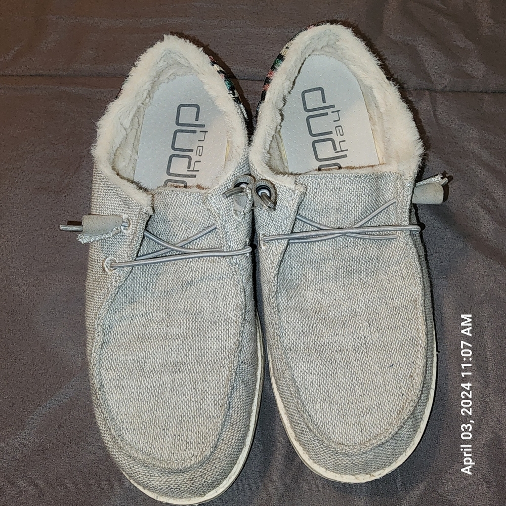 Hey Dude Wendy Funk Wool womens size 7 in Gray
